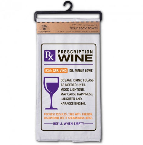 Rx Wine Flour Sack Towel