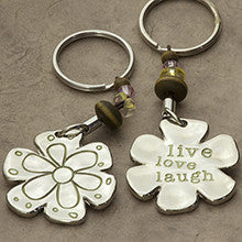 Live Laugh Love Token Keychain