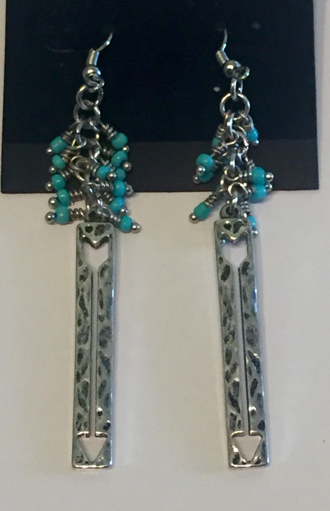 Native Arrows with Turquoise Earrings