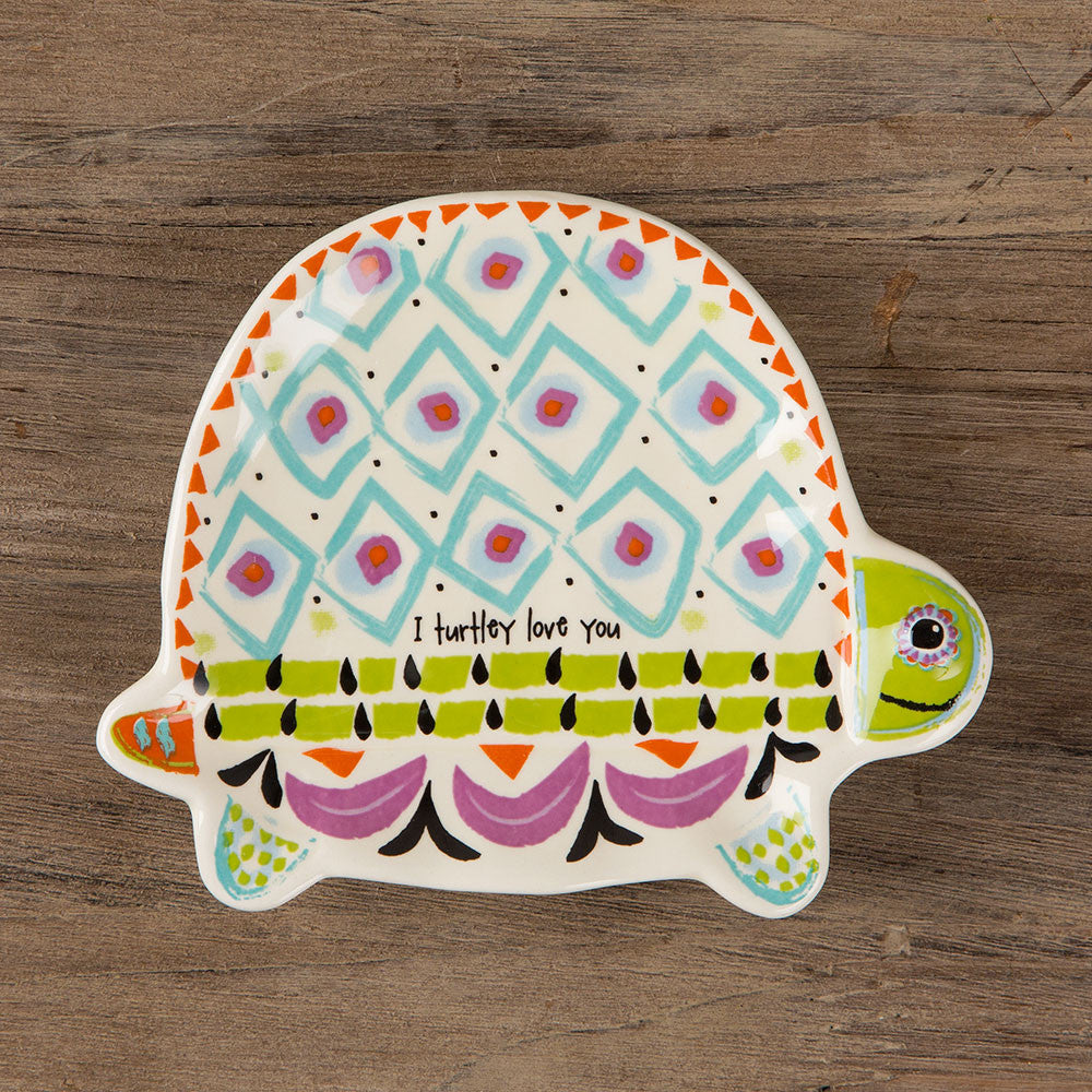 "I Turtley Love You" Folk Art Dish