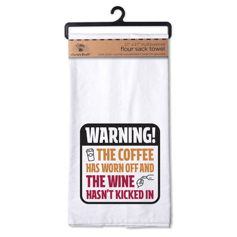 Warning Flour Sack Towel