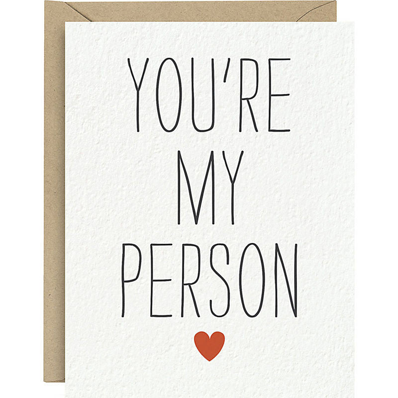 You're My Person Letterpress Card