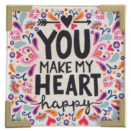 Corner Magnet Heart Happy