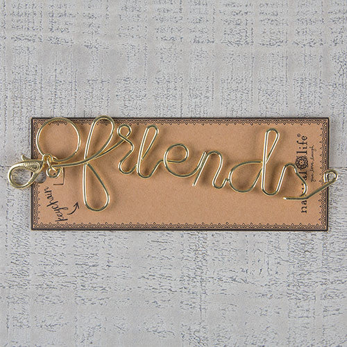 friends wire word art keychain