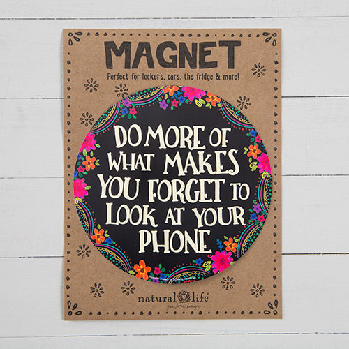 Forget Your Phone Circle Car Magnet