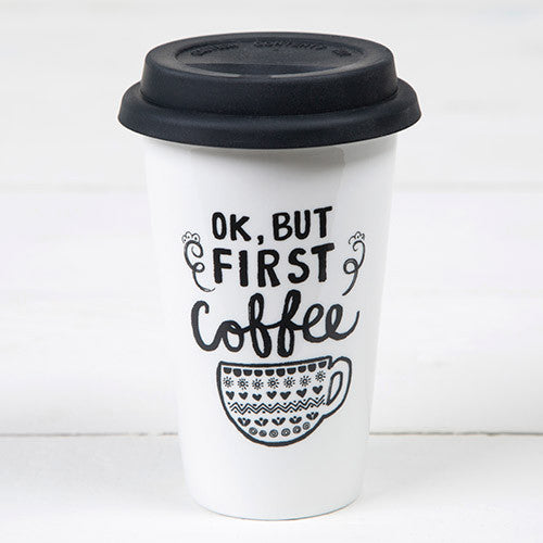 ok but first coffee thermal mug
