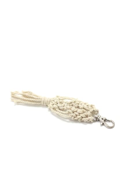 Knotted Oval Macrame Keychain