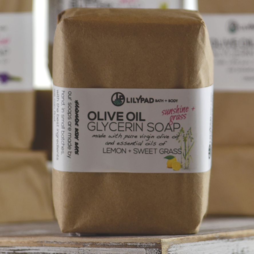 Sunshine & Grass Lemon and Sweet Grass Shea Butter Bath Bar