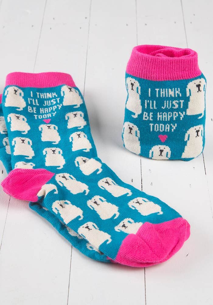 I Think I'll be Happy Today Dog Crew Socks