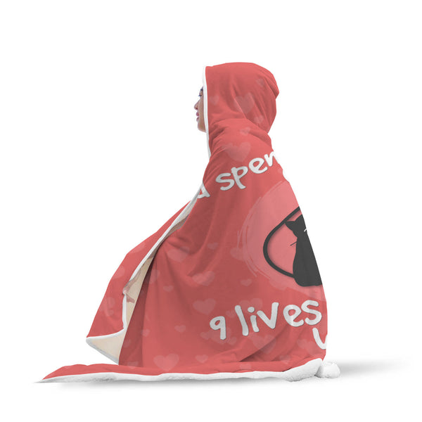Cat Love Hooded Blanket