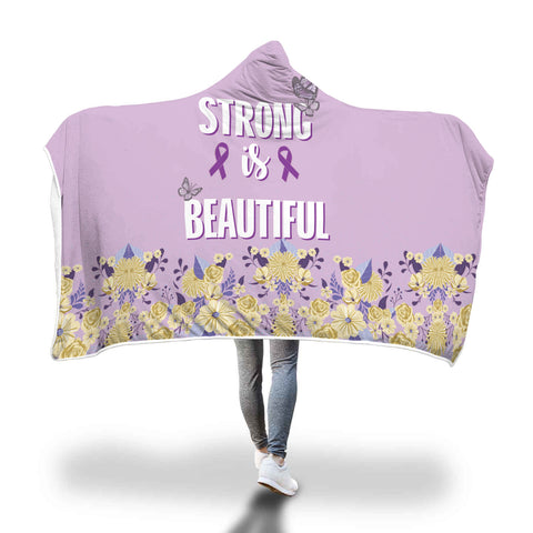 Alzheimer's Awareness Strong is Beautiful Hooded Blanket