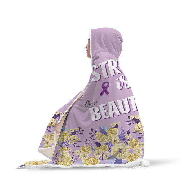 Alzheimer's Awareness Strong is Beautiful Hooded Blanket
