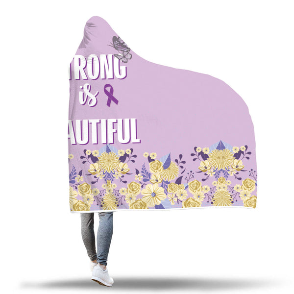 Alzheimer's Awareness Strong is Beautiful Hooded Blanket