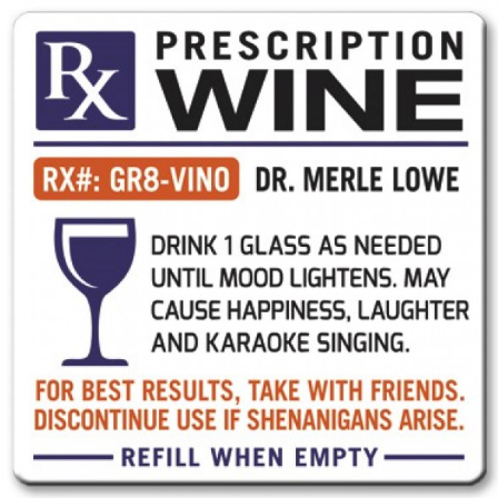 Rx Prescription Wine Magnet