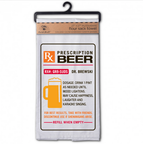 Rx Beer Flour Sack Towel