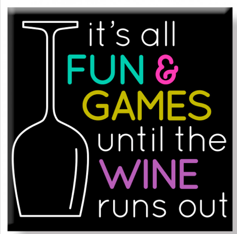 Fun & Games Wine Magnet Magnet