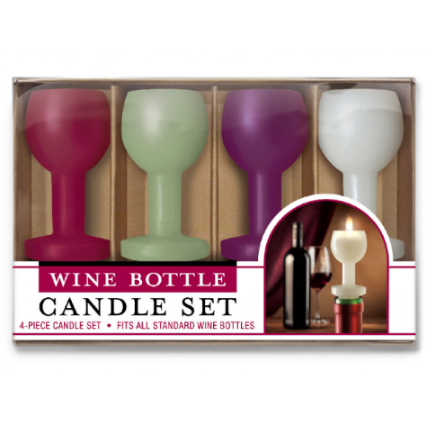 Wine Bottle Candle Set