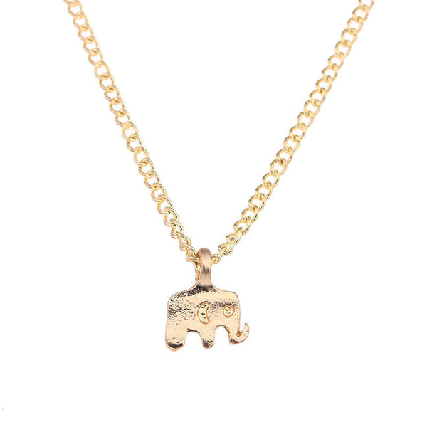 Gold Dipped Elephant Pendant Necklace FREE SHIPPING