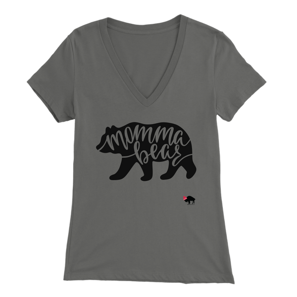 Momma Bear Womens V-Neck