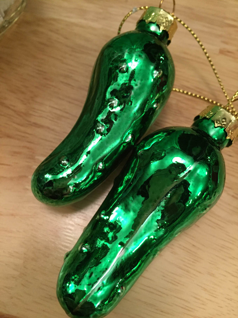 It'S A BIG DILL! Handblown Glass Pickle Ornament