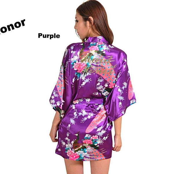 Purple Maid of Honor Kimono Robe