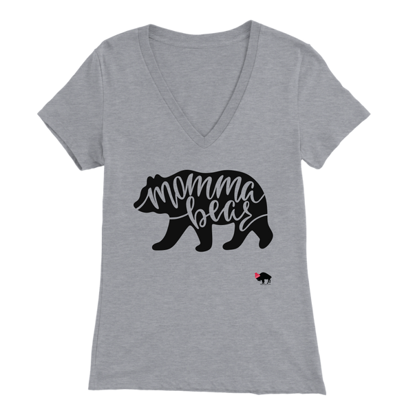 Momma Bear Womens V-Neck