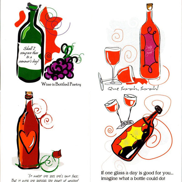 Hand Painted Wine Notecards