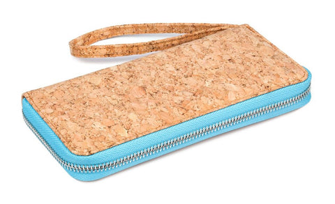 Baby Blue Cork Clutch