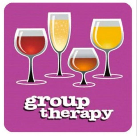 Group Therapy Wooden Coaster