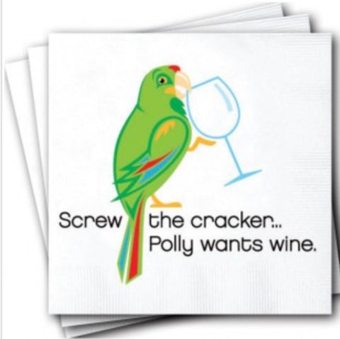 Polly Wants Wine Napkins