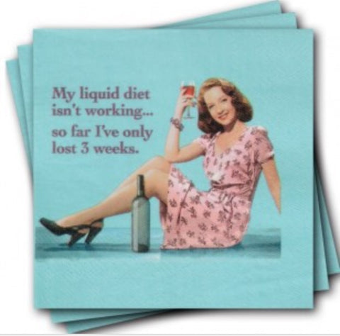 Liquid Diet Wine Napkins