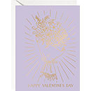 Valentine Bouquet Plum Card - A6