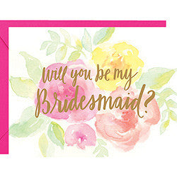 Be My Bridesmaid Foil Card - A2