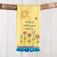 home is where mom is linen hand towel