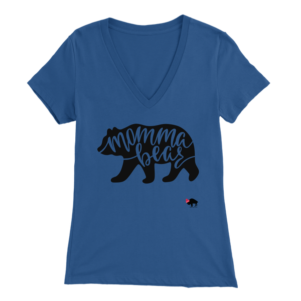 Momma Bear Womens V-Neck