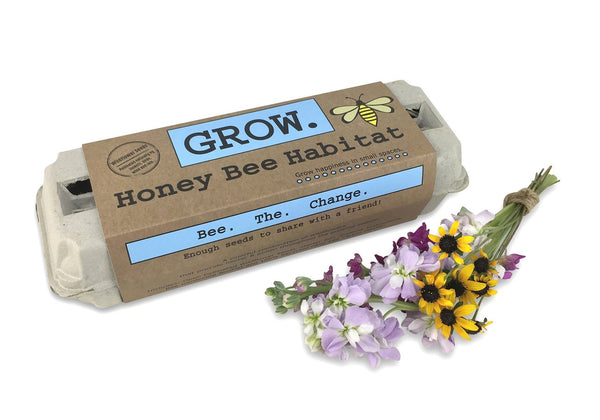 Grow Honey Bee Flower Egg Carton Garden
