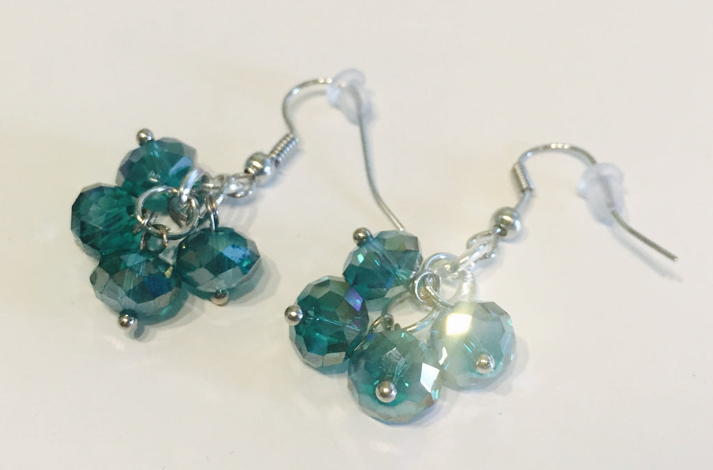 It's a Teal! Crystal Earrings