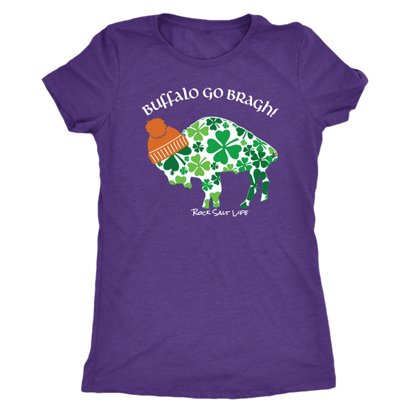 Buffalo Go Bragh! Rock Salt Life© Next Level Womens Triblend T-Shirt