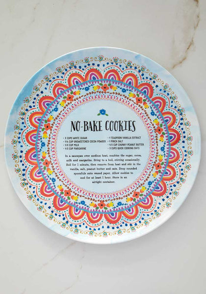 No Bake Cookie Melamine Plate