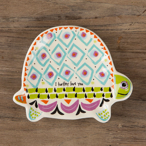 "I Turtley Love You" Folk Art Dish
