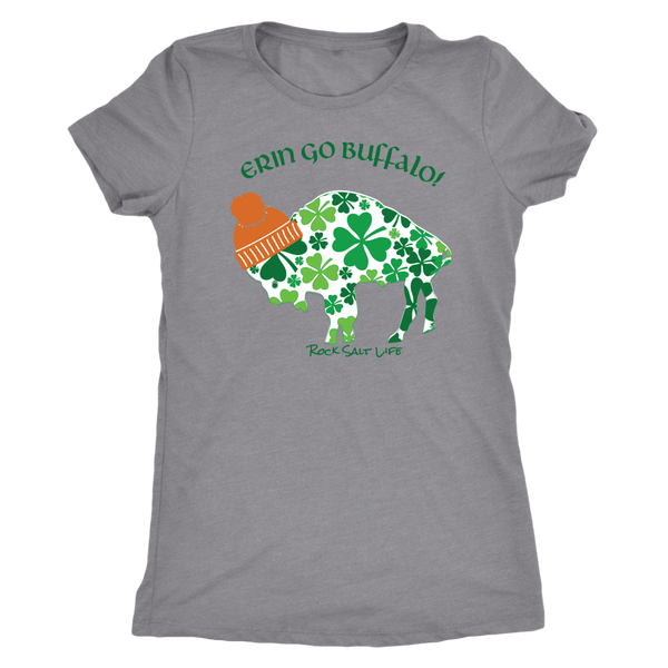 Erin Go Buffalo Rock Salt Life St. Patricks Day Womens T-Shirt