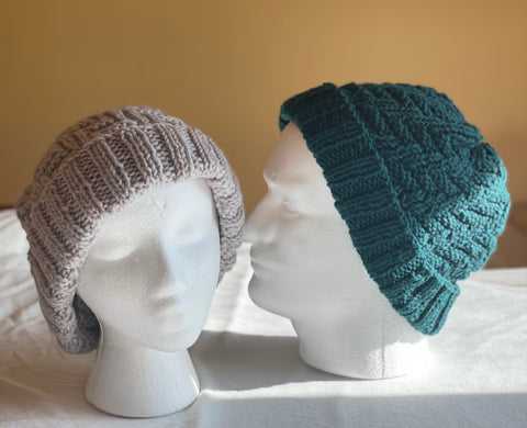 Hand Knitted Unisex Slouchy Beanies