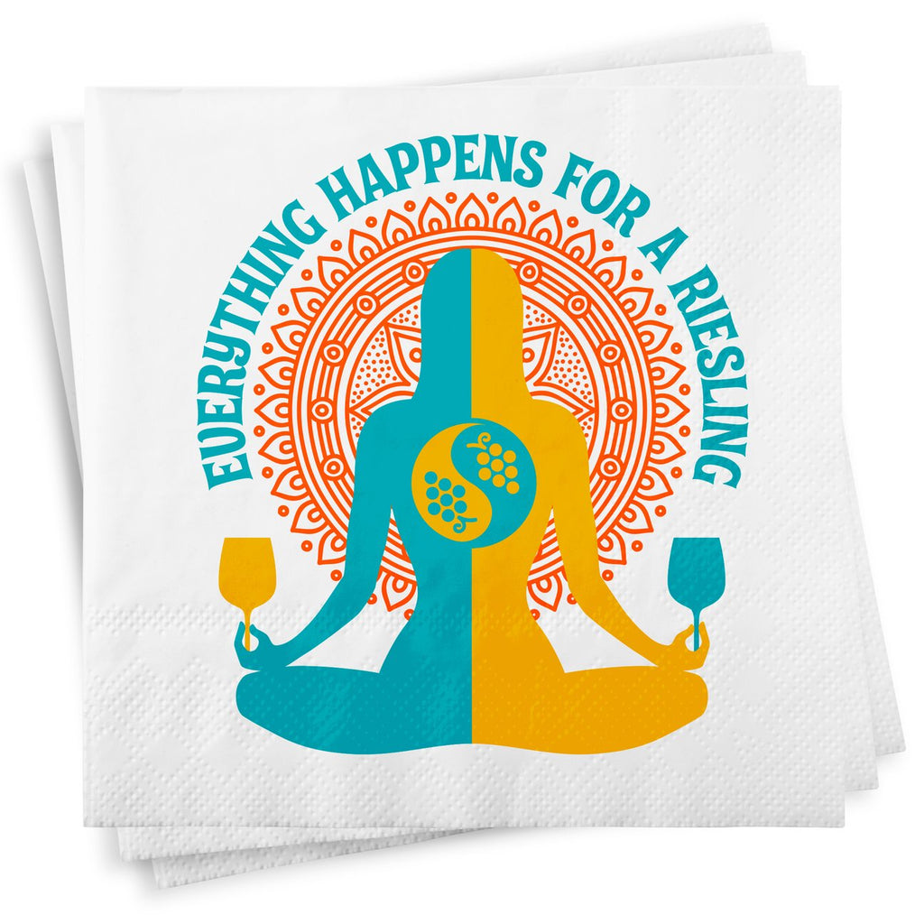 Everything Happens For A Riesling Wine Napkins