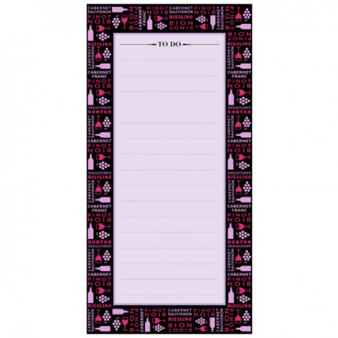 Magnetic Wine Theme Notepads