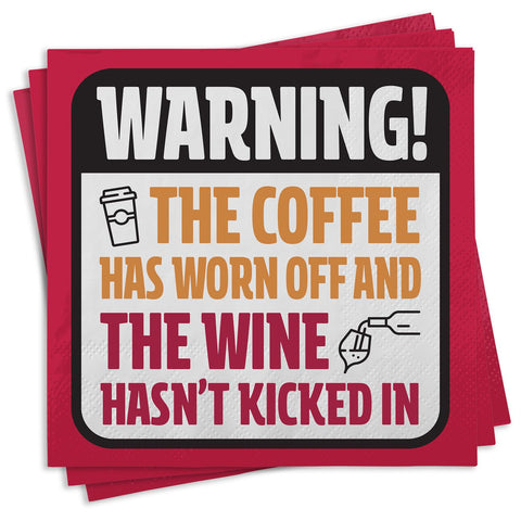 Warning Wine Napkins