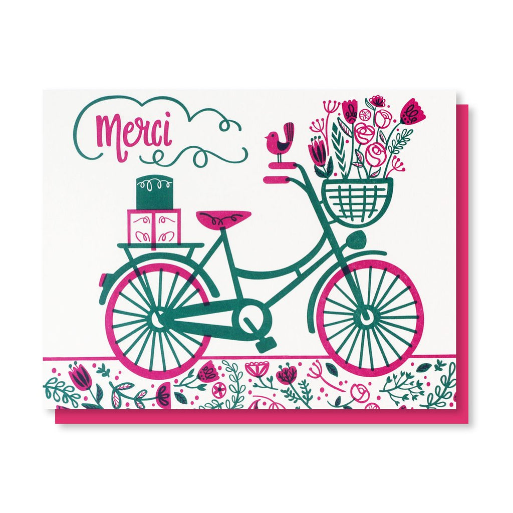 Merci Bike Thank You Card