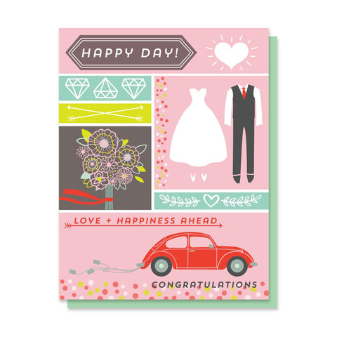 Happy Day Wedding Card