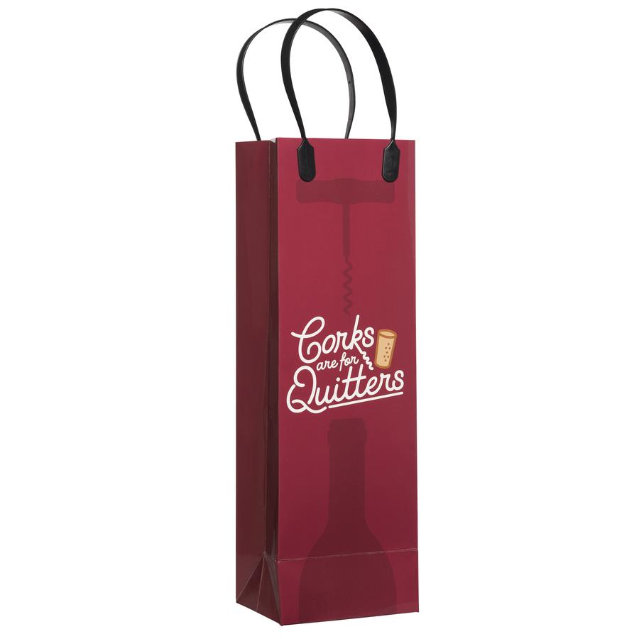 Corks Are For Quitters Wine Gift Bag