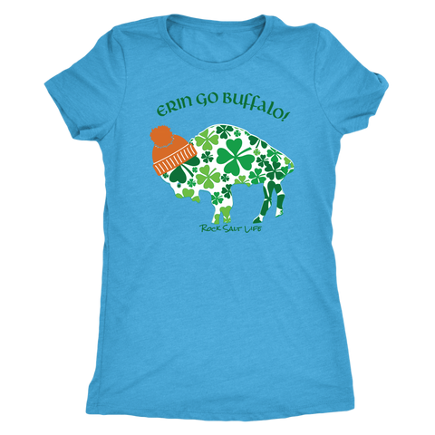 Erin Go Buffalo Rock Salt Life St. Patricks Day Womens T-Shirt