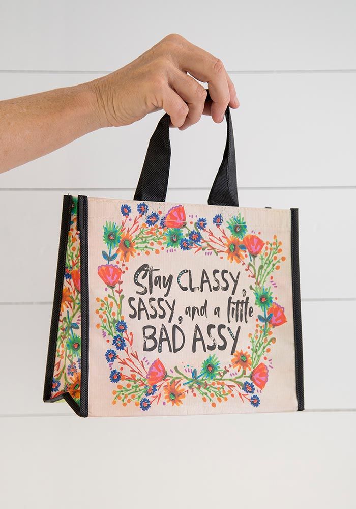 Stay Classy, Sassy, and a Little Bad Assy Medium Recycled Gift Bag